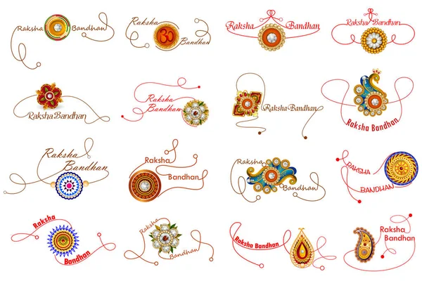 Rakhi achtergrond voor Indiase festival Raksha bandhan viering — Stockvector