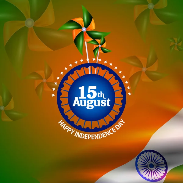 Ашока Чакра на фоне Дня независимости Индии — стоковый вектор