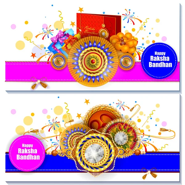 Fondo Rakhi para la celebración del festival indio Raksha bandhan — Archivo Imágenes Vectoriales