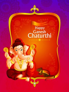 Ganesh Chaturthi zemin üzerinde Lord Ganpati