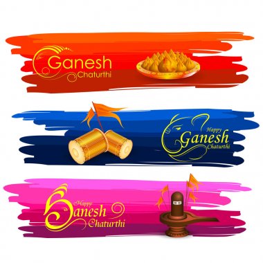 Ganesh Chaturthi zemin üzerinde Lord Ganpati