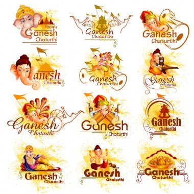 Ganesh Chaturthi zemin üzerinde Lord Ganpati