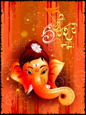 Ganesh Chaturthi zemin üzerinde Lord Ganpati