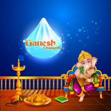 Ganesh Chaturthi zemin üzerinde Lord Ganpati