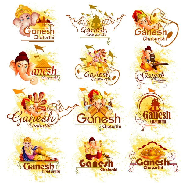 Ganesh Chaturthi zemin üzerinde Lord Ganpati