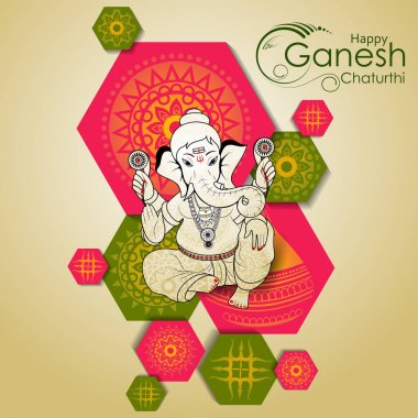 Ganesh Chaturthi zemin üzerinde Lord Ganpati