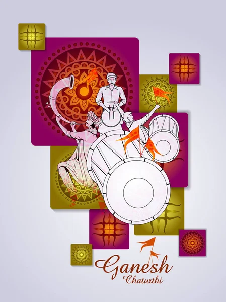 Ganesh Chaturthi zemin üzerinde Lord Ganpati