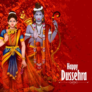 Festival Hindistan gösterilen mutlu Dussehra arka plan