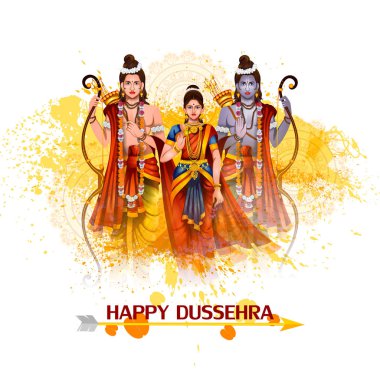 Festival Hindistan gösterilen mutlu Dussehra arka plan