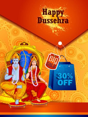 Festival Hindistan gösterilen mutlu Dussehra arka plan