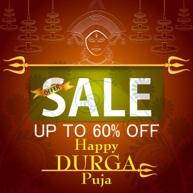 Mutlu Durga Puja Türkiye Festivali tatil satış teklif reklam arka plan