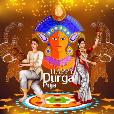 Mutlu Durga Puja Hindistan bayram geçmişi