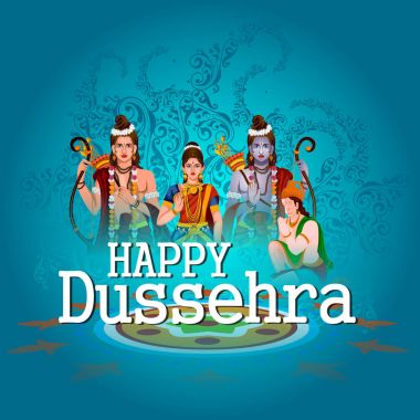 Festival Hindistan gösterilen mutlu Dussehra arka plan