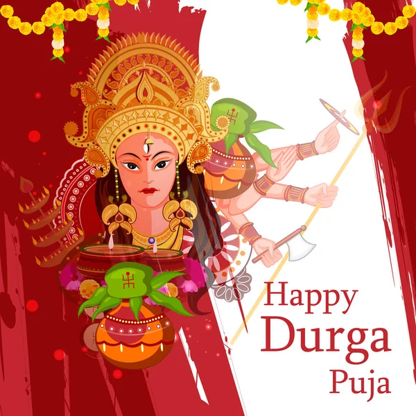 С праздником Дурга Пуджа Индия — стоковый вектор