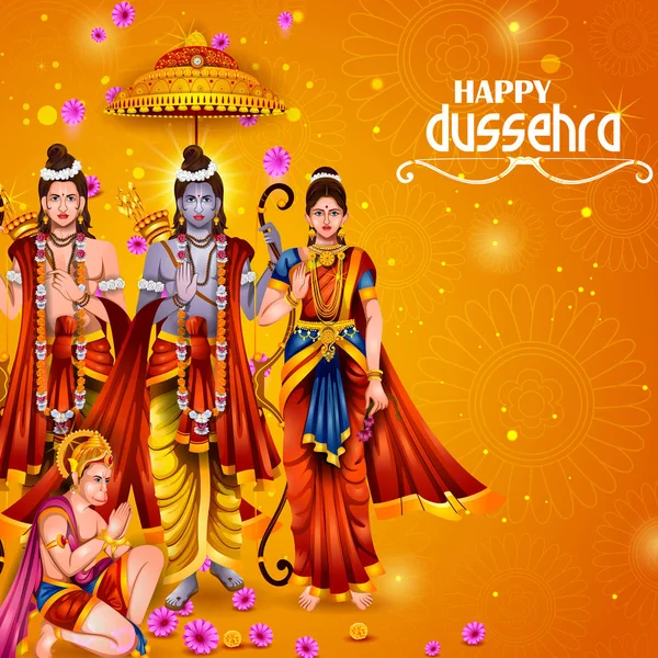 Festival Hindistan gösterilen mutlu Dussehra arka plan