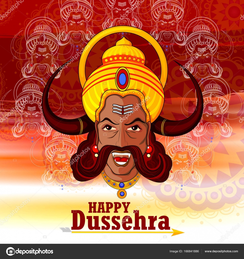 Ravana monster in Happy Dussehra background showing festival of India Stock  Vector Image by ©snapgalleria #166841886