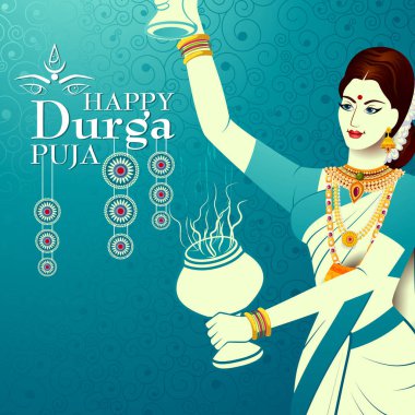 Mutlu Durga Puja Hindistan bayram geçmişi