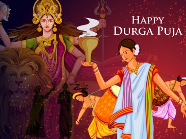 Mutlu Durga Puja Hindistan bayram geçmişi