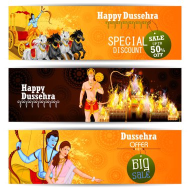 Festival Hindistan gösterilen mutlu Dussehra arka plan