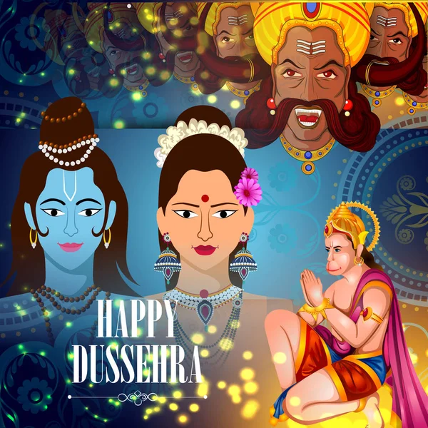 Festival Hindistan gösterilen mutlu Dussehra arka plan