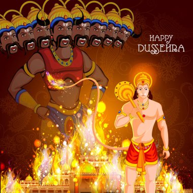 Festival Hindistan gösterilen mutlu Dussehra arka plan