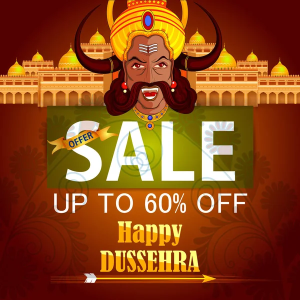 Dussehra Ravana canavar mutlu Dussehra satış promosyon teklif Festivali Hindistan gösterilen arka plan
