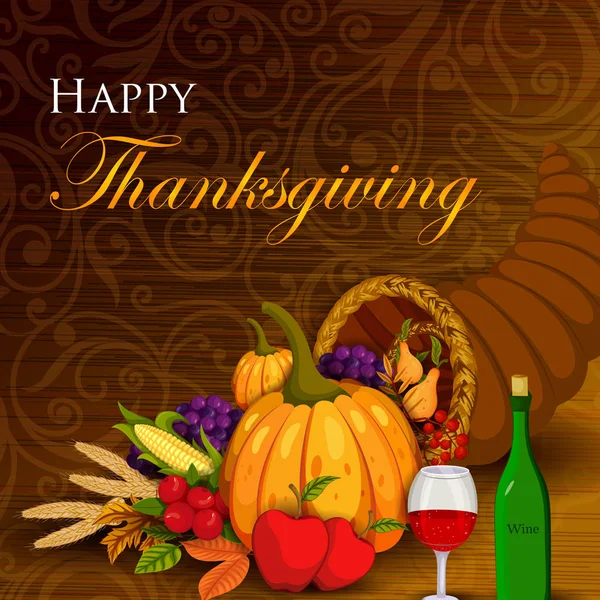 Thanksgiving oogst festival achtergrond — Stockvector