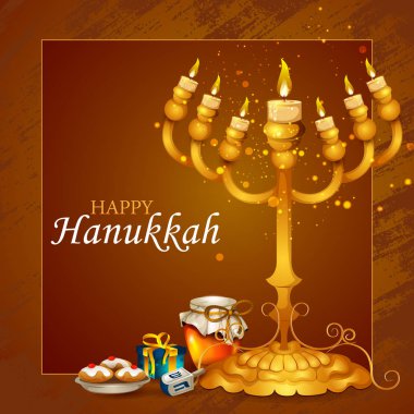 Hanuka Bayramınız kutlu olsun İsrail ışık Festivali kutlamaları için