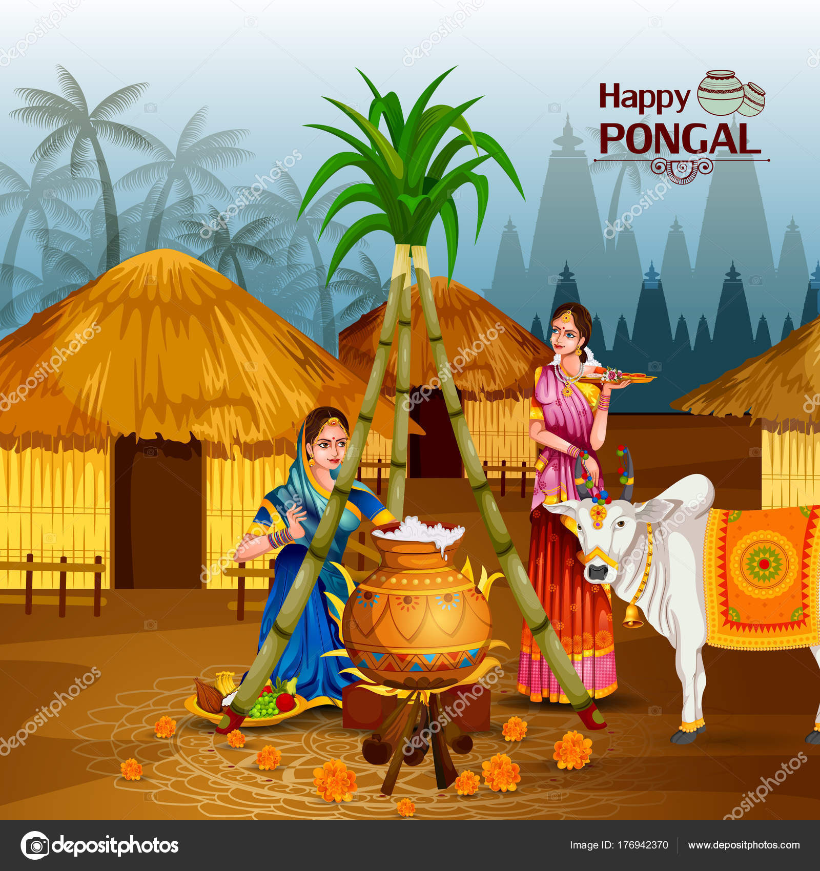 Happy Pongal festival of Tamil Nadu India background Stock Vector Image by ©snapgalleria #176942370 Happy Pongal festival of Tamil Nadu India background Stock Vector Image by ©snapgalleria #176942370