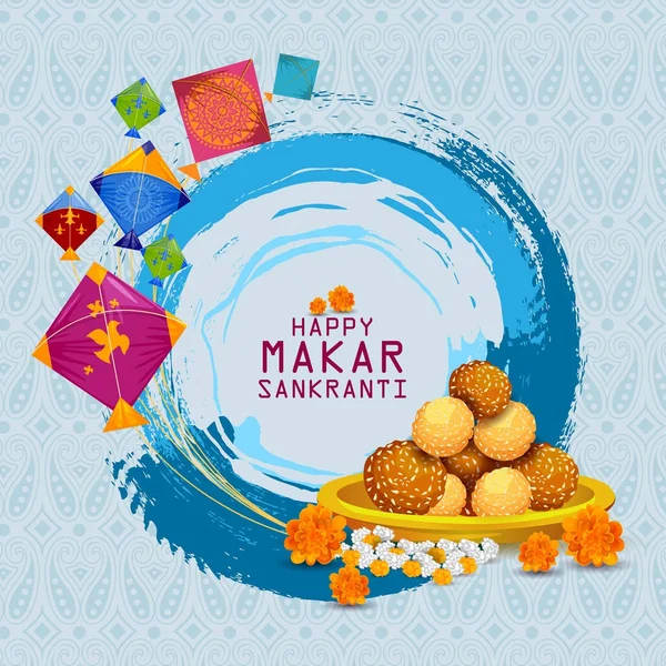 Happy Makar Sankranti fond — Image vectorielle