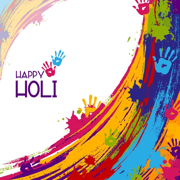 Kolorowe tło szczęśliwy Hoil festiwal kolorów w Indiach — Wektor stockowy