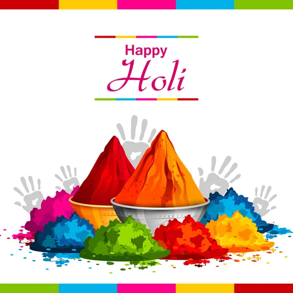 Barevné pozadí Happy Hoil Festival barev v Indii — Stockový vektor