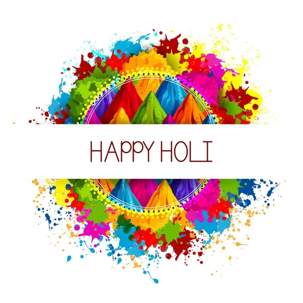Fondo colorido Happy Hoil para el festival de colores en la India — Archivo Imágenes Vectoriales
