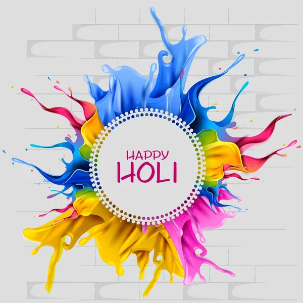 Colorful splash for Holi background — Stock Vector