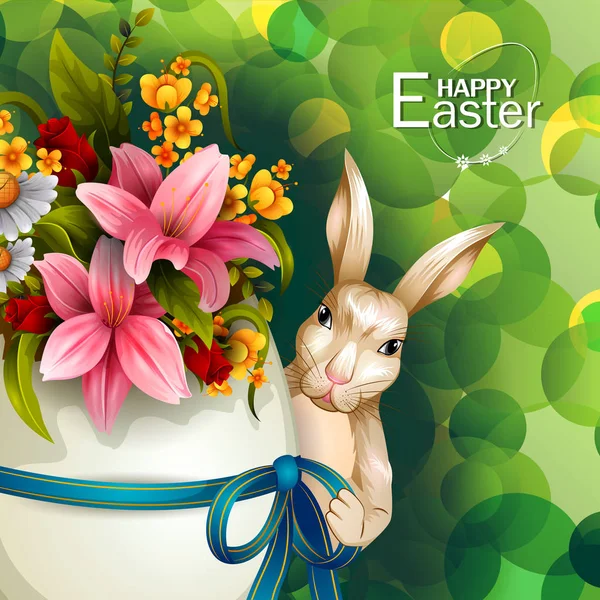 Szczęśliwy tło Wielkanoc pozdrowienie — Wektor stockowy