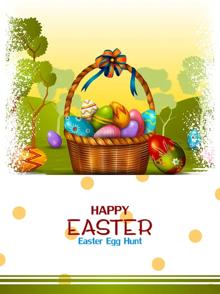 Happy Easter begroeting achtergrond — Stockvector