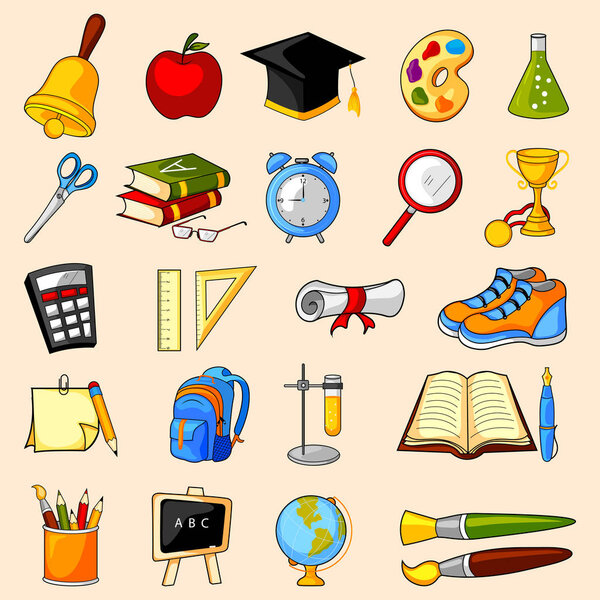 Education object icon on isolated background