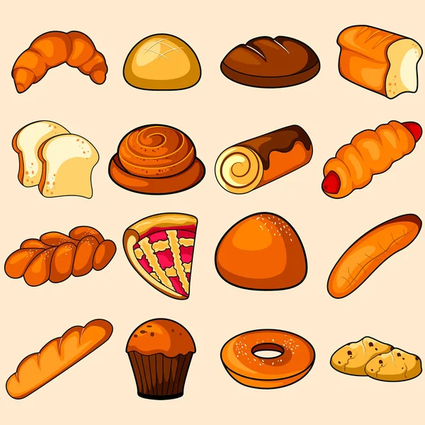 Bread and Bakery product — Stock Vector