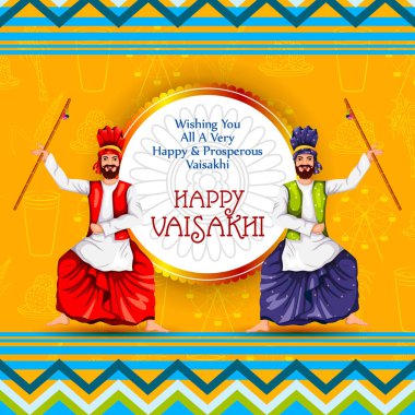 Punjabi festival Vaisakhi arka plan kutlama