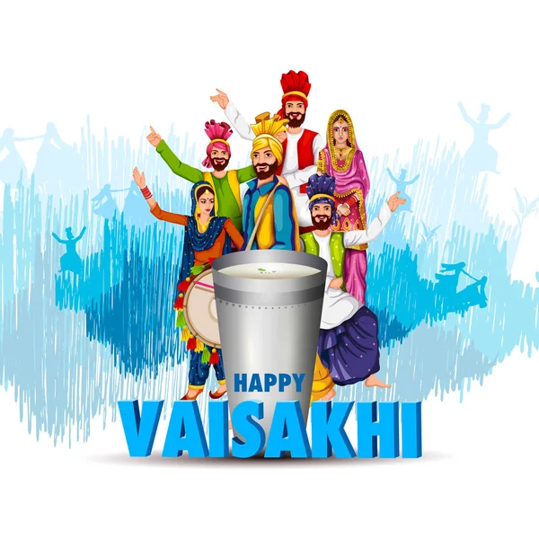 Εορτασμός της Punjabi Φεστιβάλ Vaisakhi φόντο — Διανυσματικό Αρχείο