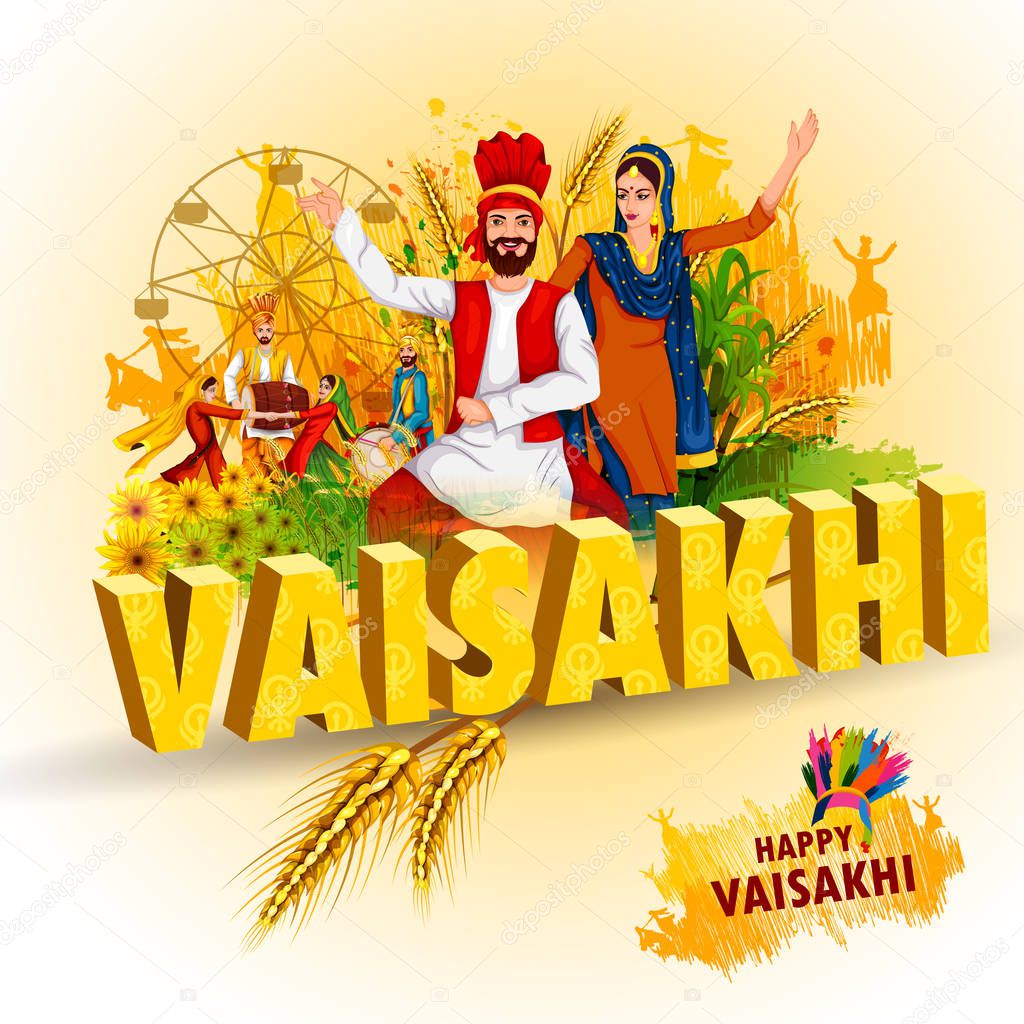 Celebration of Punjabi festival Vaisakhi background