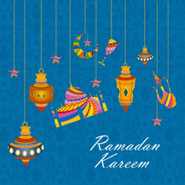 İslami kutlama arkaplanı Ramazan Kareem