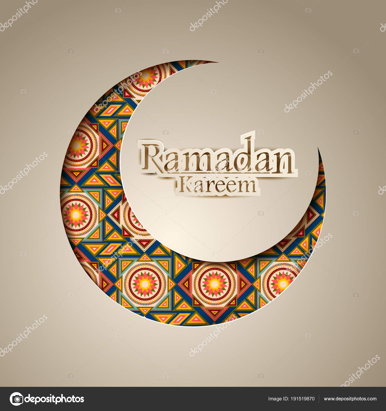 Islamic celebration background with text Ramadan Kareem Stock Vector Image  by ©snapgalleria #191519870