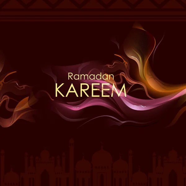 Islamitische viering achtergrond met tekst Ramadan Kareem — Stockvector