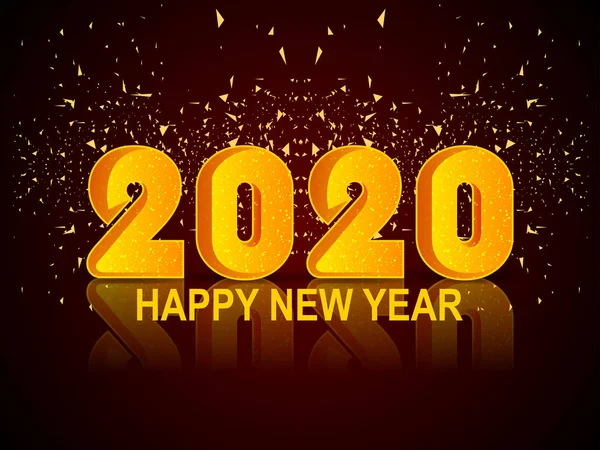 Szczęśliwego Nowego Roku 2020 życzy sezonowego tła powitania — Wektor stockowy