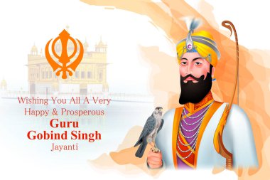 Mutlu Guru Gobind Singh Jayanti dini festival kutlaması Punjab Hindistan 'da Sikh