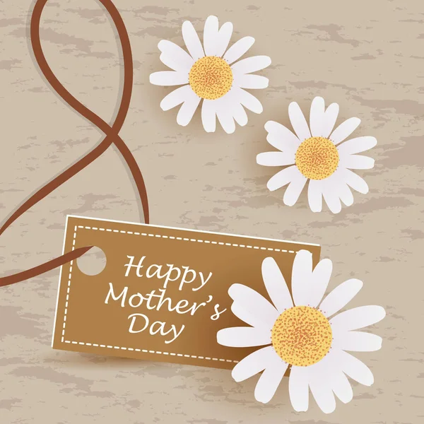 Illustration des floralen Grußkarten-Designs für die Happy Mothers Day Feier — Stockvektor