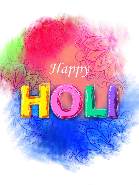 Illustration of Colorful Happy Hoil background for festival of colors in India — Stock Vector