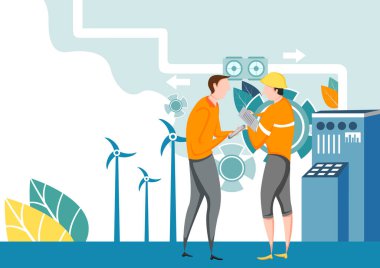 Sanayi fabrikası ve imalat iş üretimi veya bakım kavramı