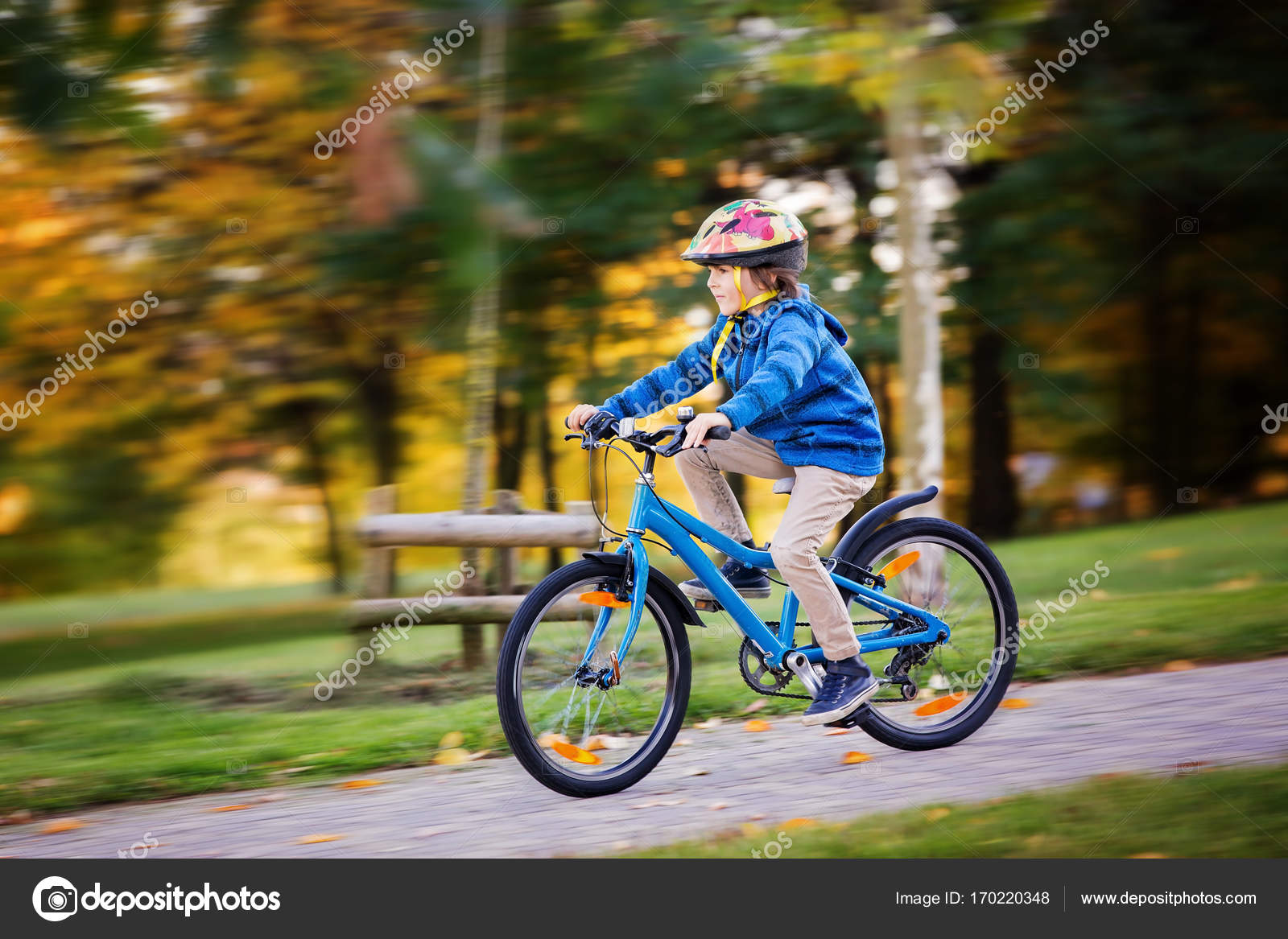 boy riding bicycle